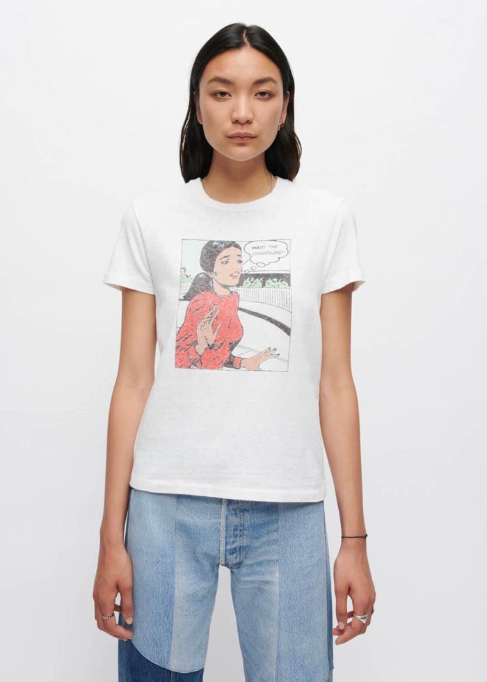 70's Loose Tee Champagne (White)
