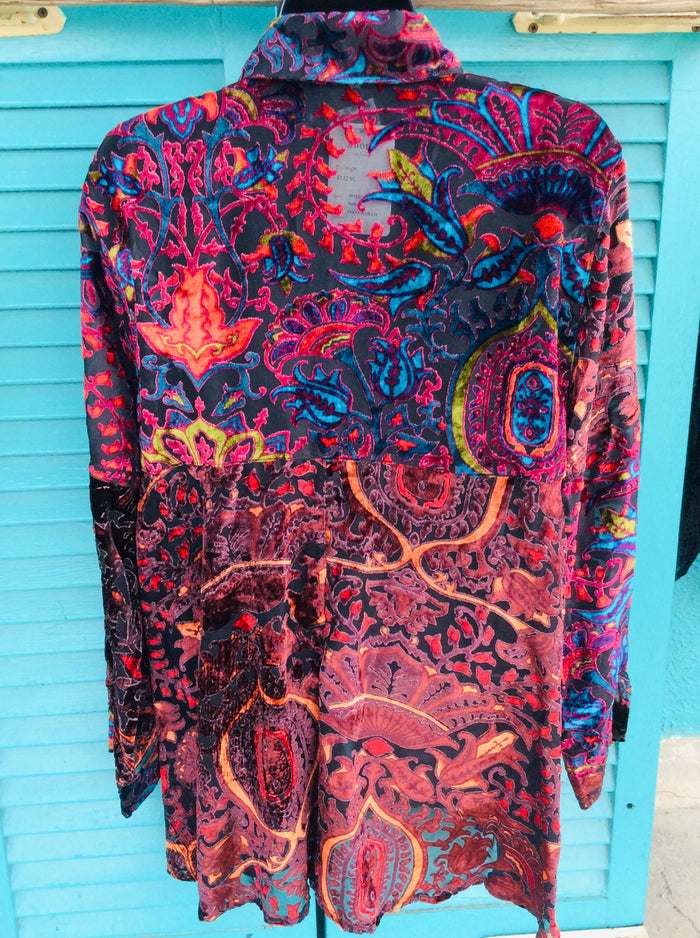 Adore burnout velvet blouse