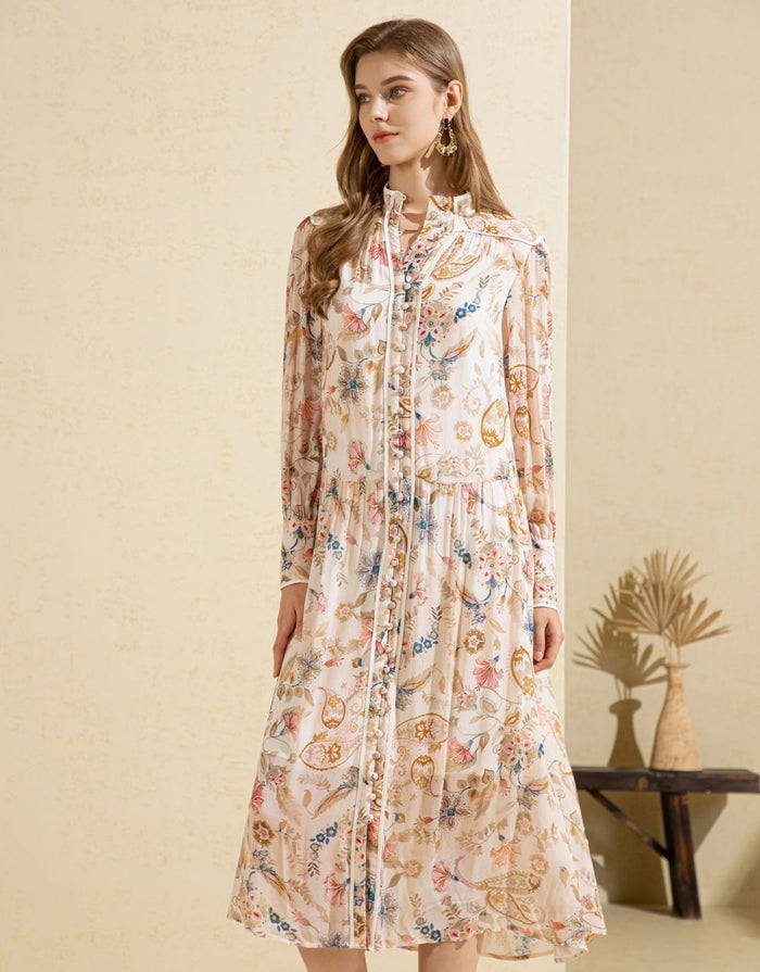 gds-alexandra-dress-beige-print-womens-clothing