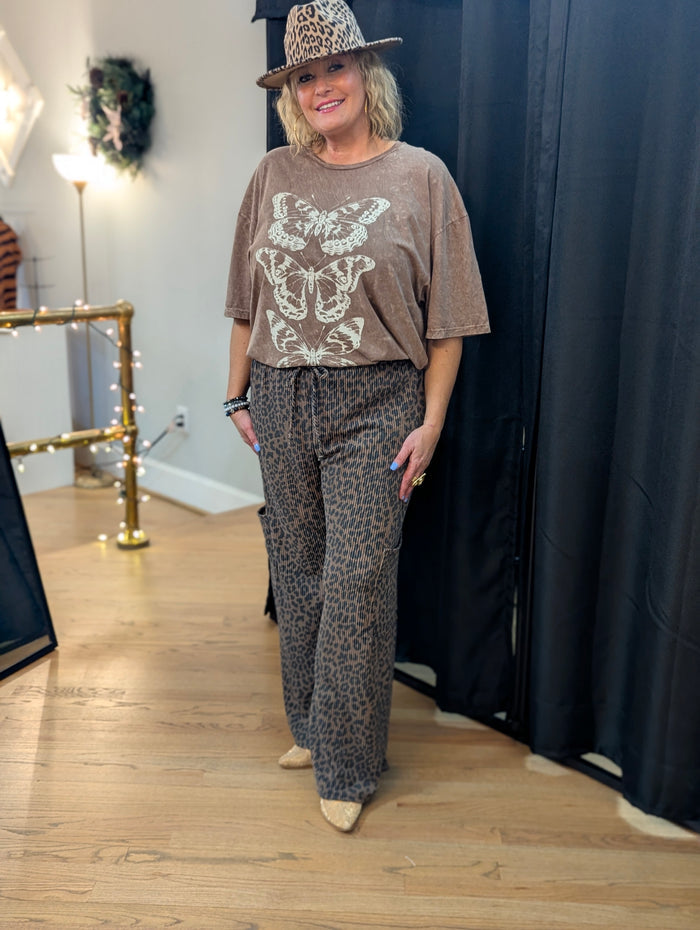 Animal Print Casual Pants