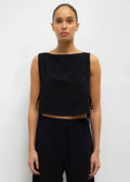 Ari Boatneck Tie Top (Black)