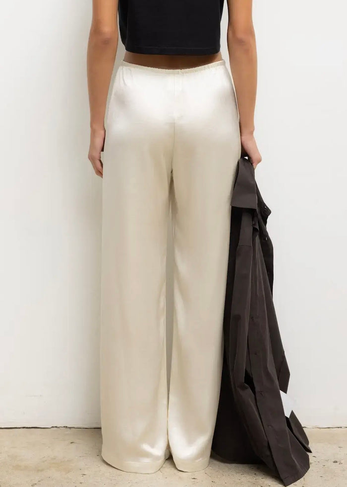 Barb Wide Leg Pants (Creme)