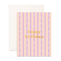 Birthday Heart Stripe Greeting Card - PRE-ORDER (20 AUGUST)