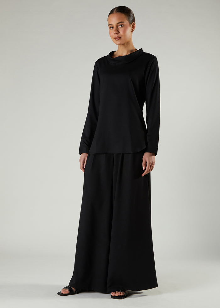 Black Twill Top
