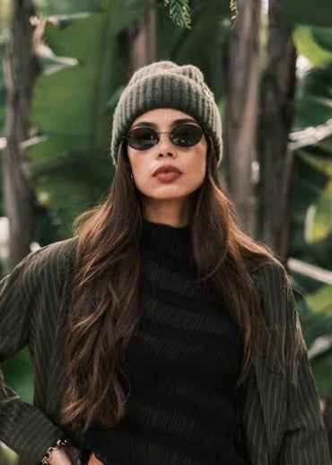 Boiled Cashmere Chunky Knit Hat (Herb)
