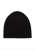 Boiled Cashmere Rolled Edge Beanie (Black)