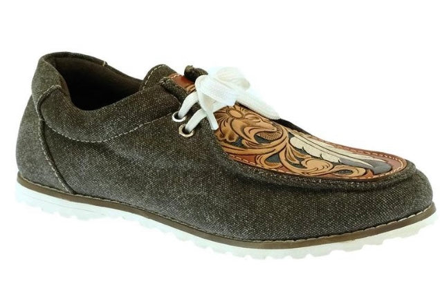 Brown Tooled Womens Shoes