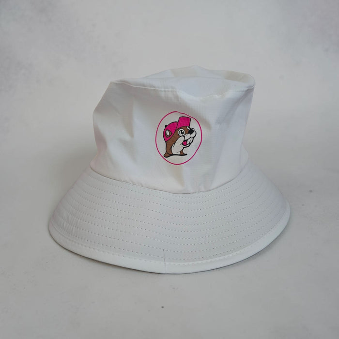 Buc-ee's White & Pink Logo Bucket Hat - Adult