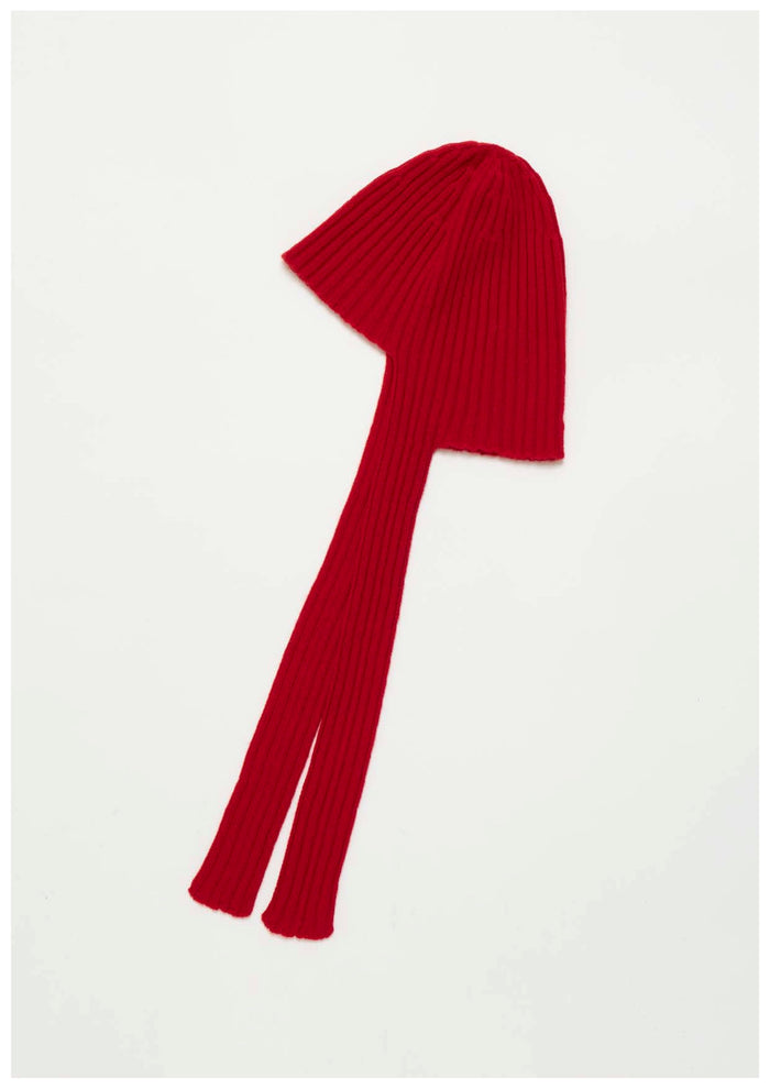 Cashmere Knit Cap in Red BA01 HO35