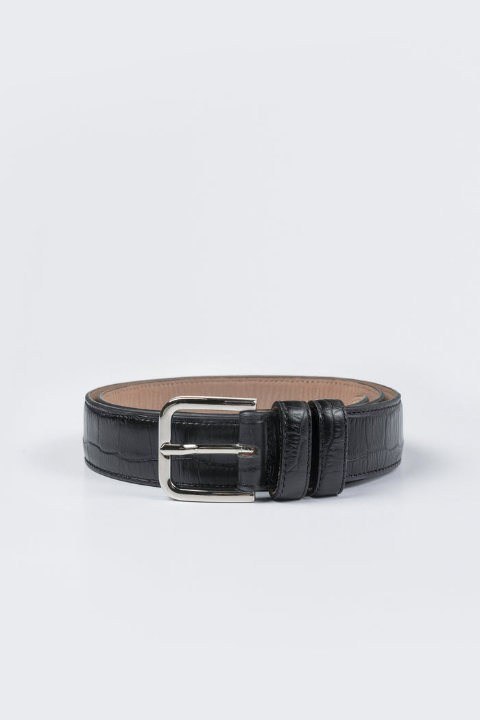 CLASSIC BELT BLACK CROCODILE 253087-B-U