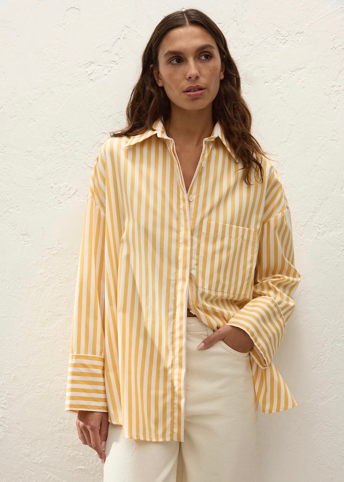 Clemente Shirt (Orozco Stripe Mustard)