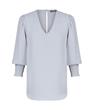 Cleo V Neck Shirred Cuff Top