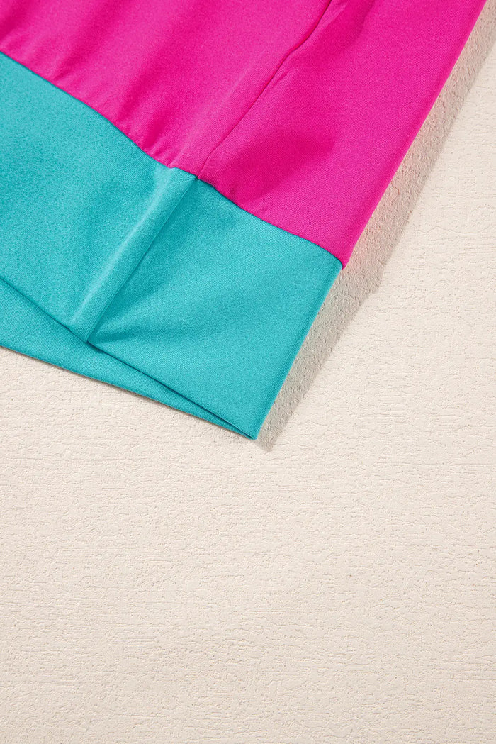 Colour Block Detail Casual Two-piece Co-ord Set - Two Piece Sets/Pant Sets