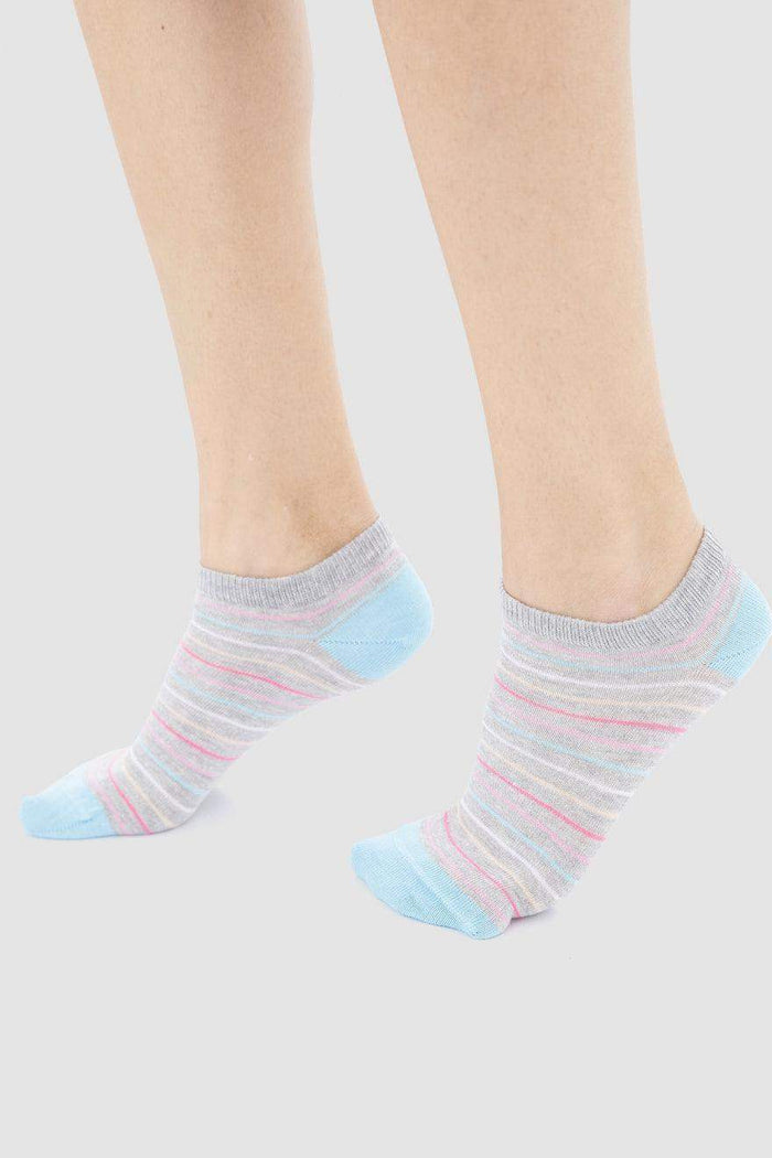 Cotton Ankle Socks - 3 Pairs - Carina - كارينا