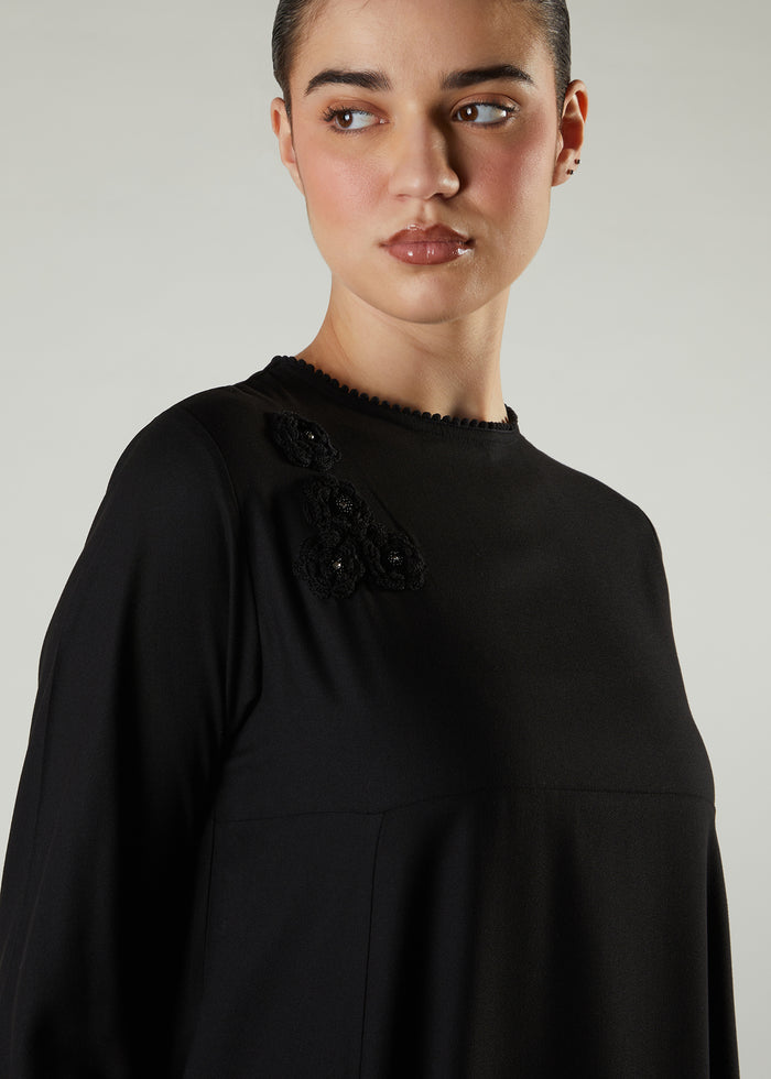 Crochet Flare Abaya
