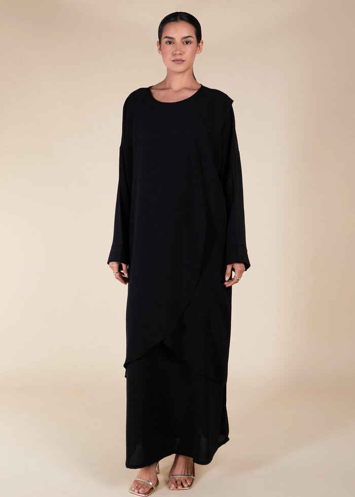 Crossover Abaya Black - Final Sale