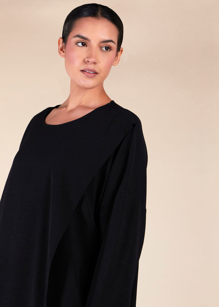 Crossover Abaya Black - Final Sale