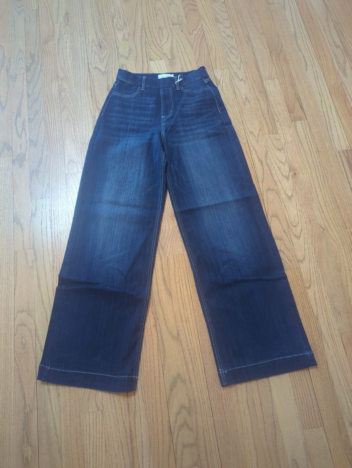 Curvy Dark Denim Wide Leg