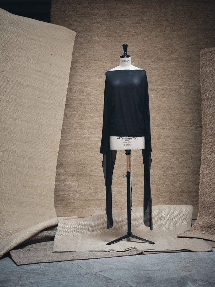 Double Veneer Wrap Jacket in Black