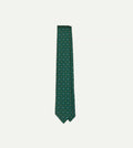 Drake’s for St. Regis Geometric Flower Print Silk Self-Tipped Tie