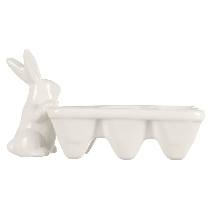 Easter Bunny Egg Carton Candy Holder White Rabbit Decoration