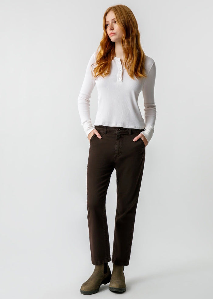 Easy Trouser Relaxed Crop Straight (Espresso)