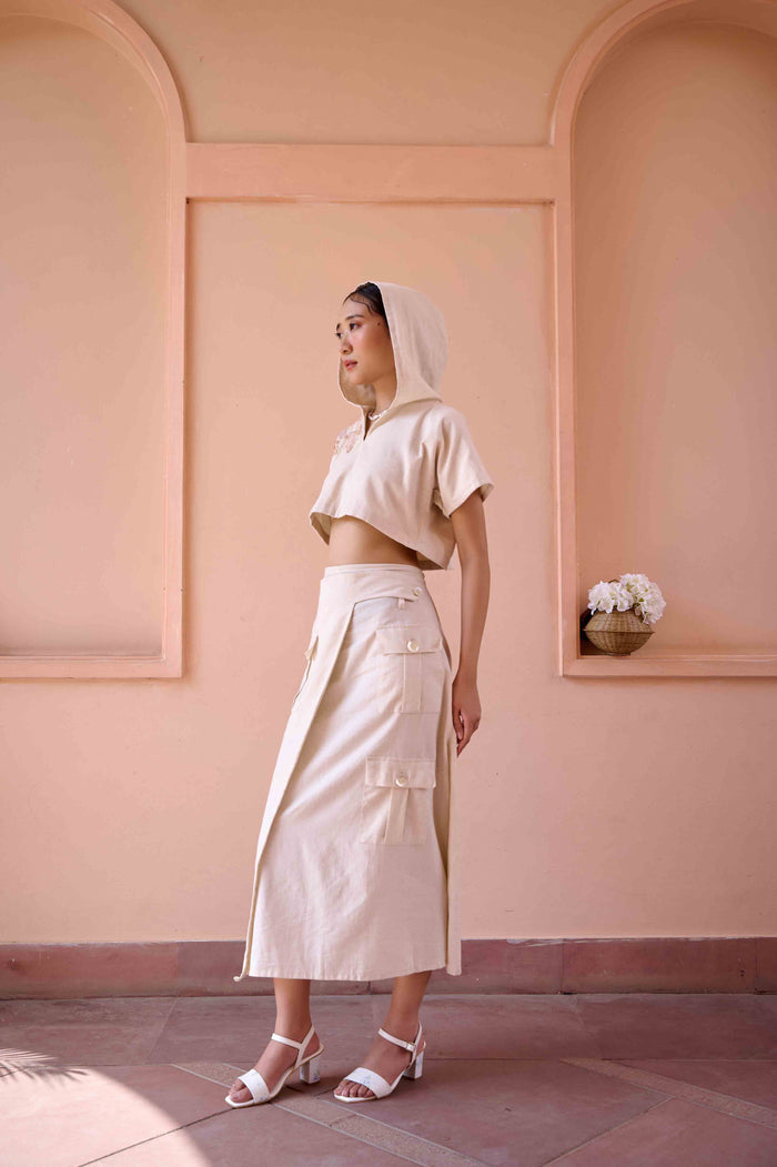 Edwin Top and Skirt Set - Beige