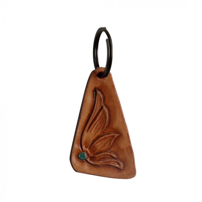 ENGRAVED FLEUR KEYCHAIN