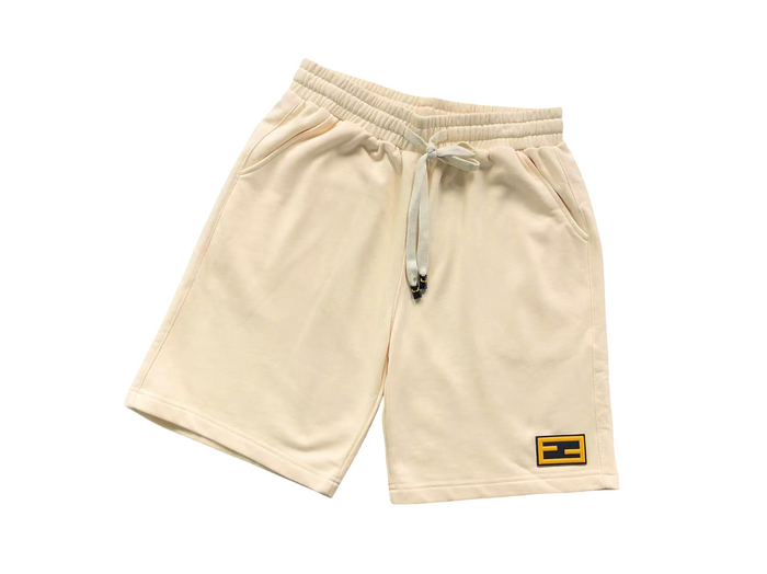 Fendi Square Shorts Cream