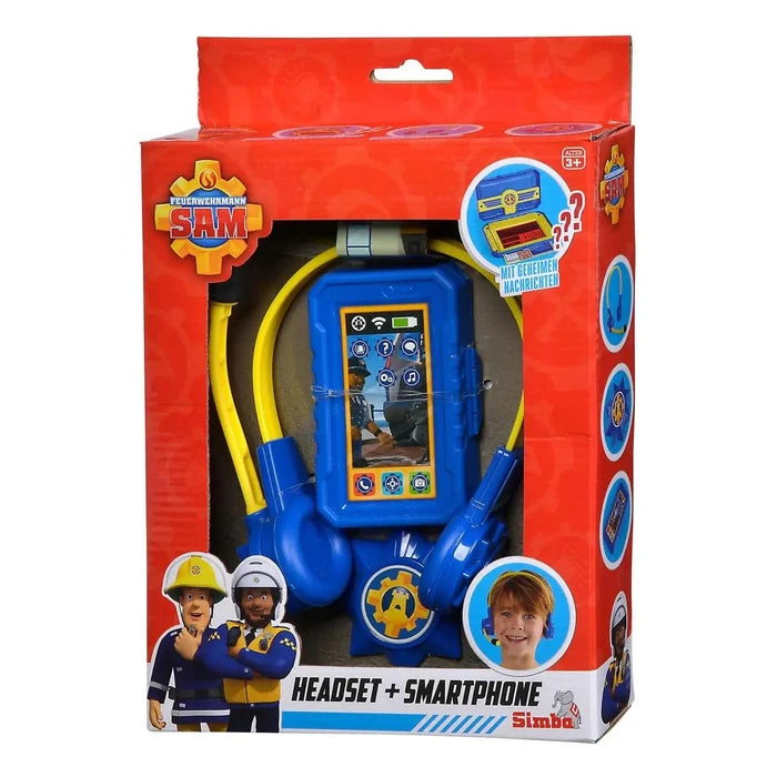 Box packaging of Fireman Sam Headset and smartphone play set