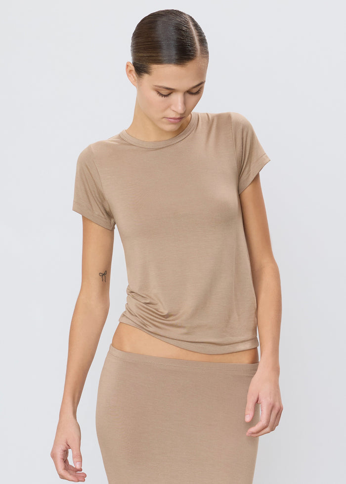 Fitted Crewneck (Taupe)