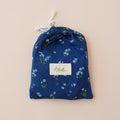 Forget-Me-Not Navy Organic Fitted Bassinet Sheet/Change Pad Cover - LAST CHANCE