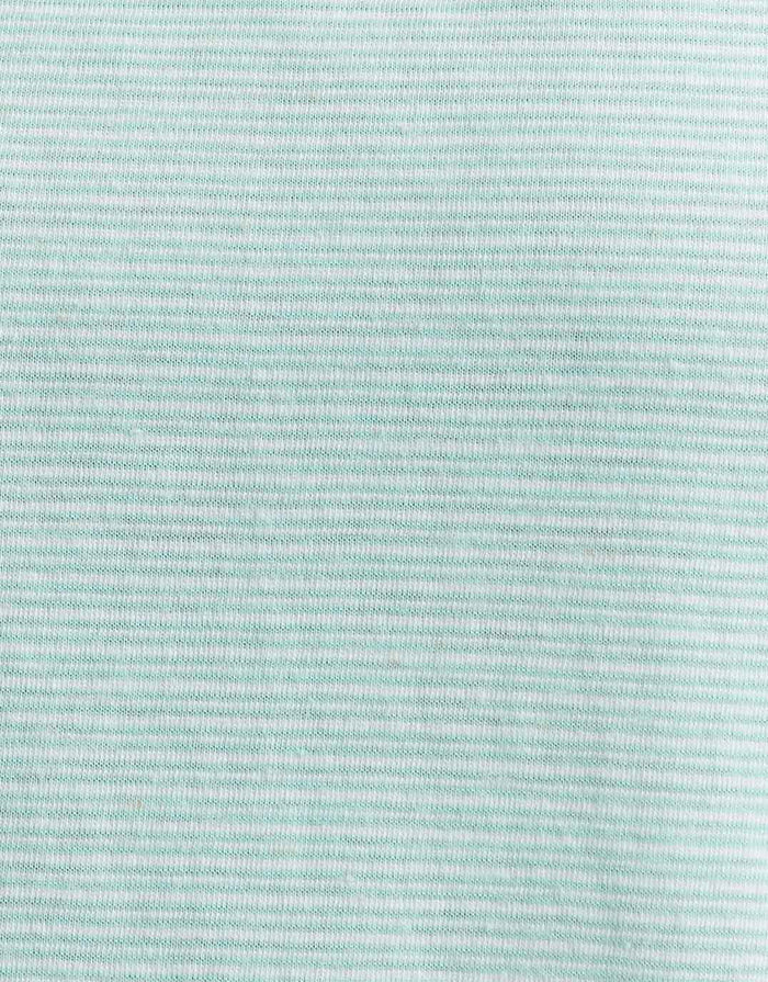 Gelati Stripe Vee Neck Tee - Seaglass