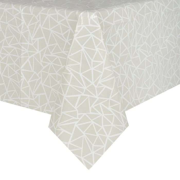 Geometric PVC Tablecloth Table Cover Home Accessory Grey
