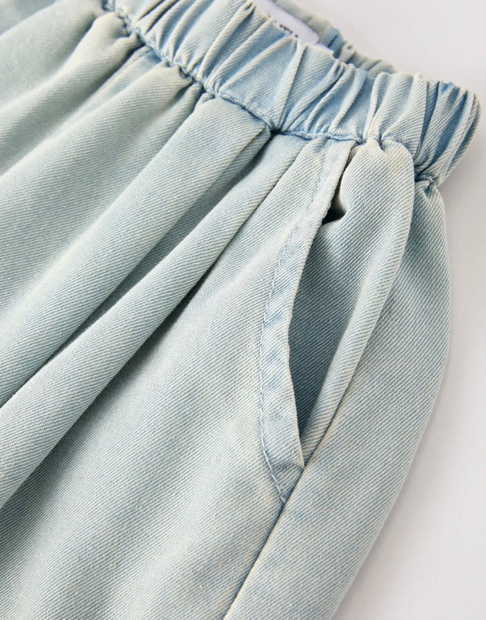 Girls Denim Lace Set