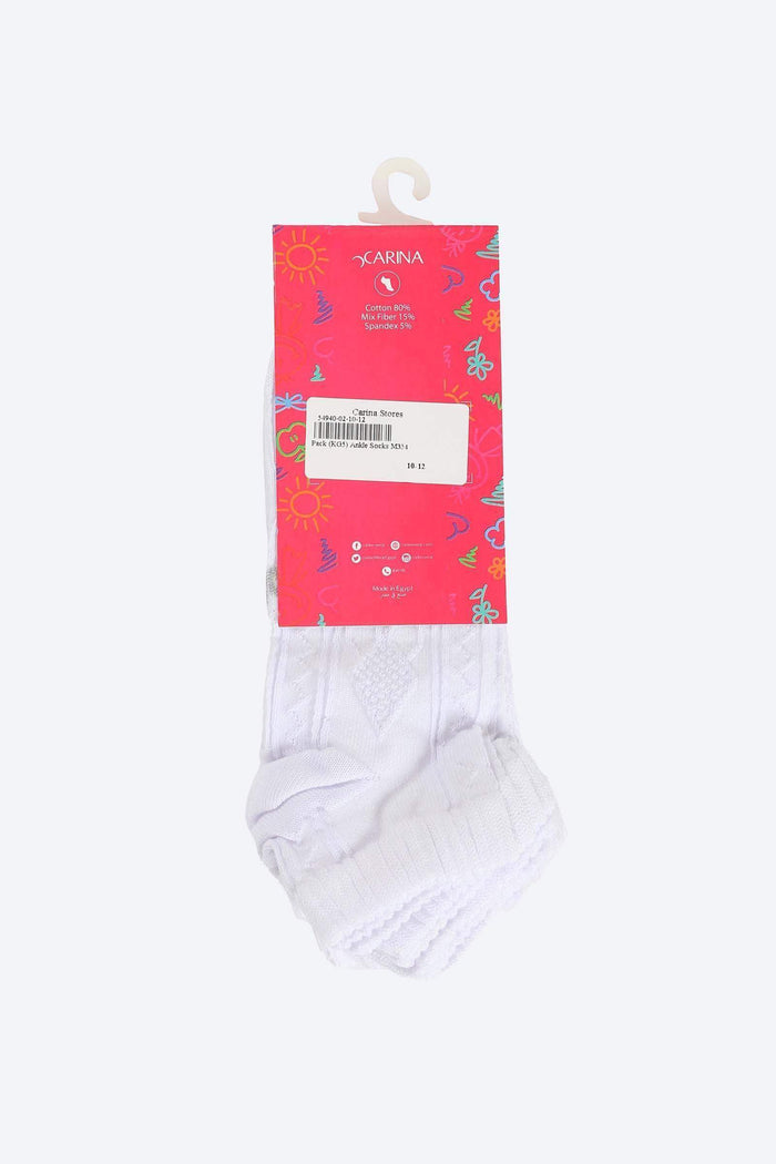 Girly Ankle Length Socks - 5 Pairs - Carina - كارينا