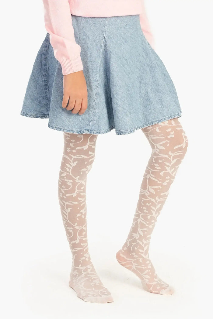 Girly Jacquard Pantyhose