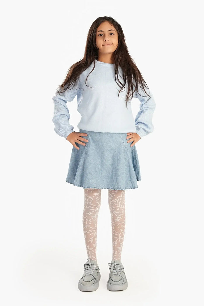 Girly Jacquard Pantyhose
