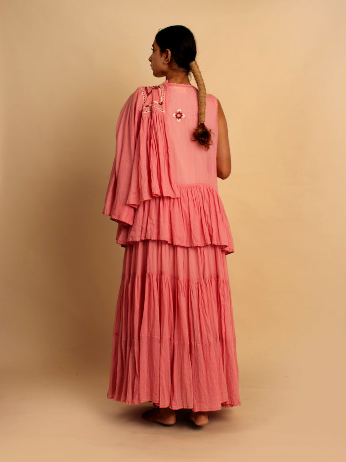 Gowda Set (Dress + Jacket) - Pink - OurDve