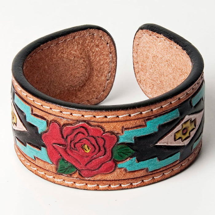 Hand Painted Leather Cuff Bracelet- 2 styles