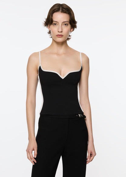 Heart Singlet (Black/White)