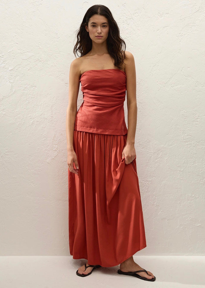 Hedy Maxi Dress (Dusty Tomato)