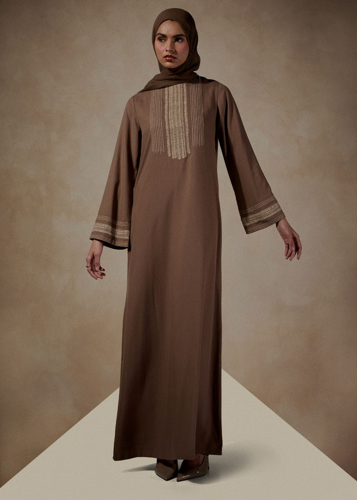 Herringbone Stitch Abaya