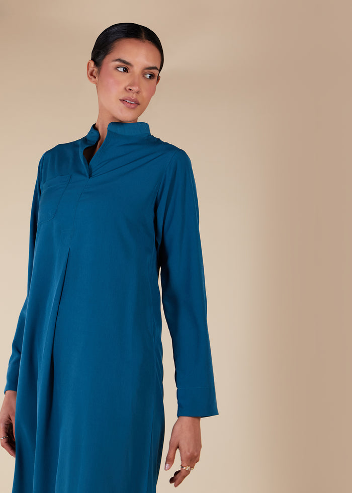 High Neck Midi Blue - Final Sale