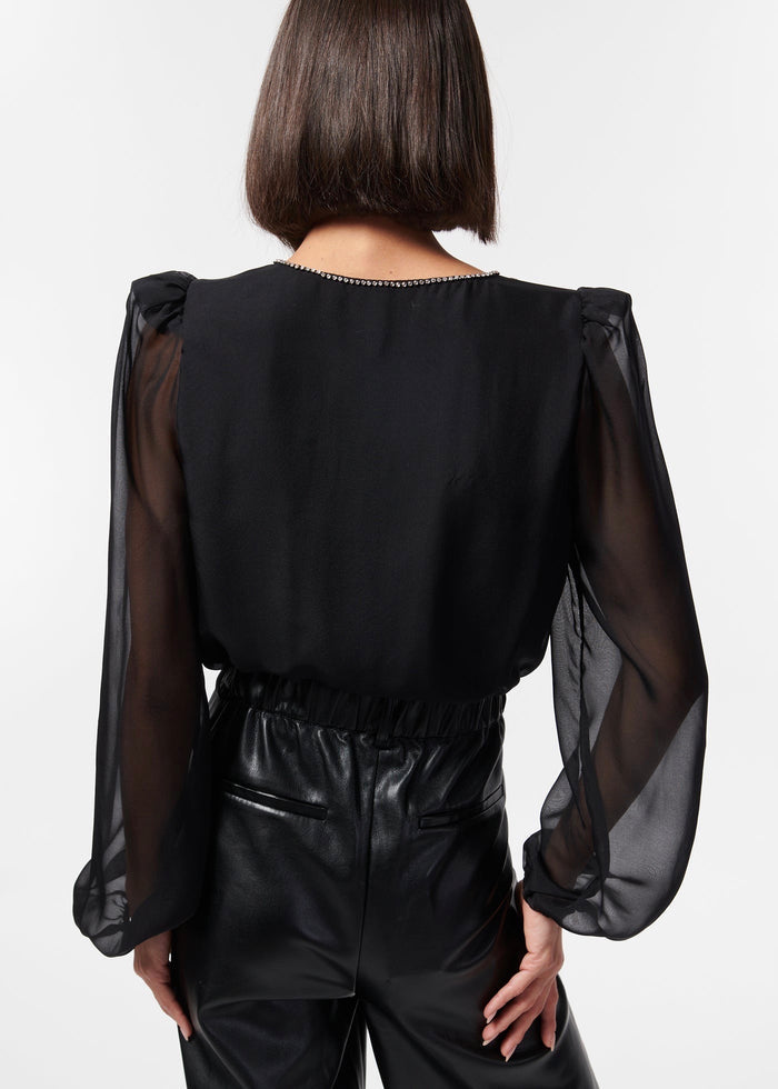Ingrid Crystal Bodysuit (Black)