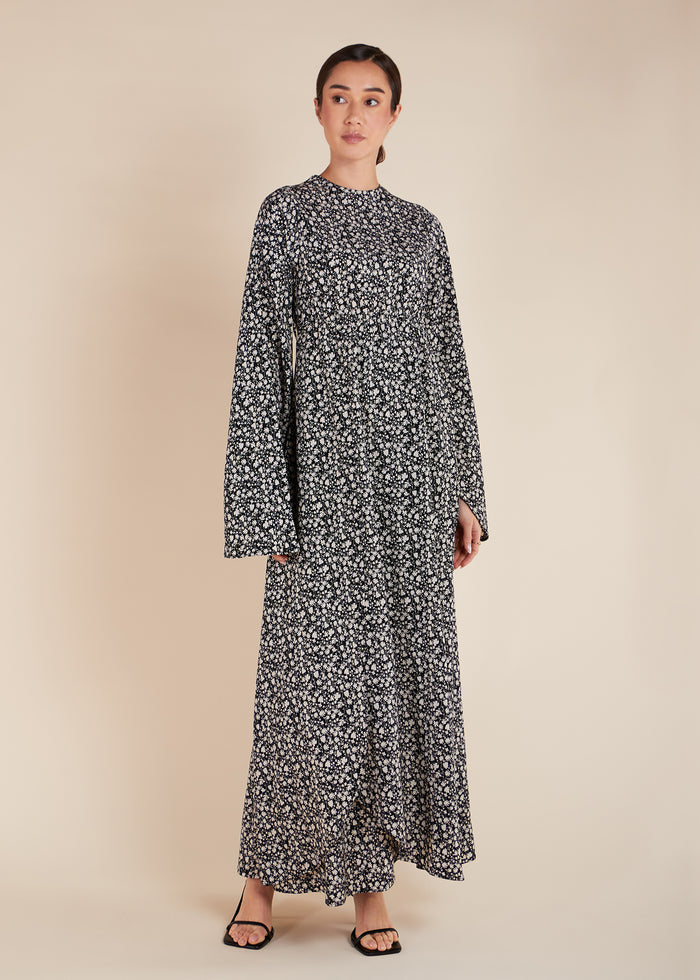 Ink Splash Floral Maxi - Final Sale