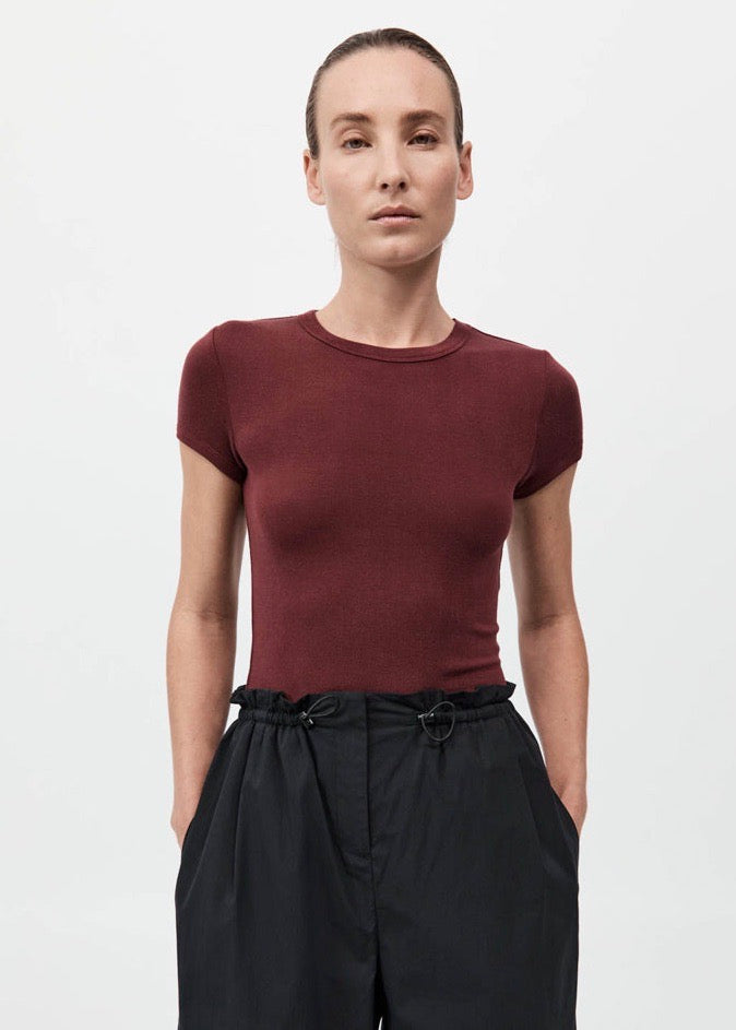 Jersey Baby Tee (Currant)