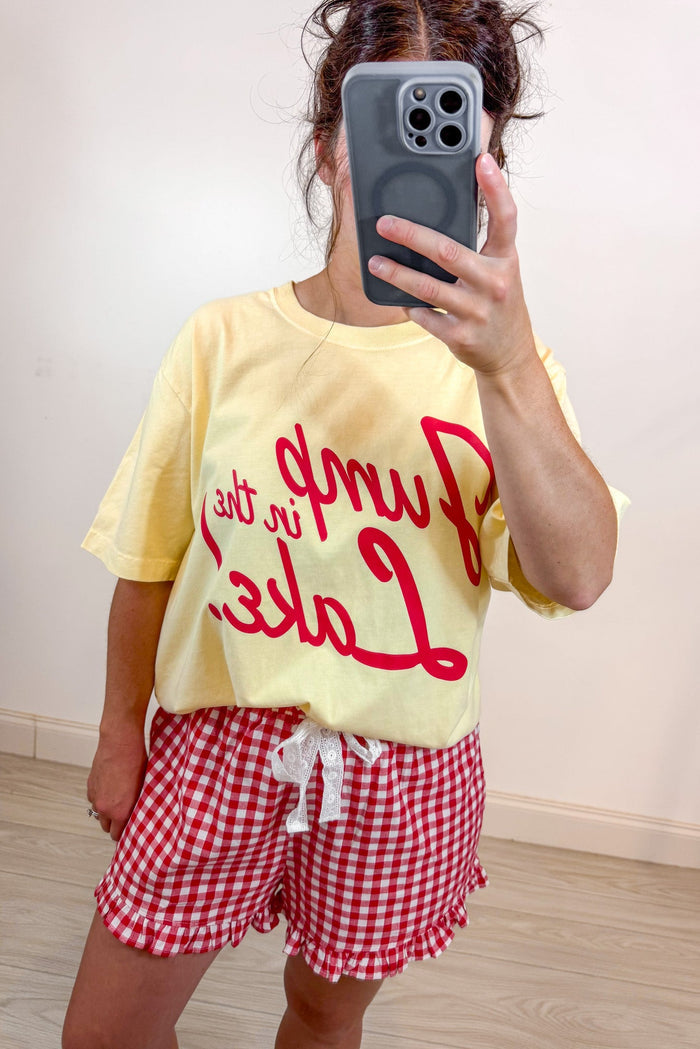 jump in the lake graphic tee details