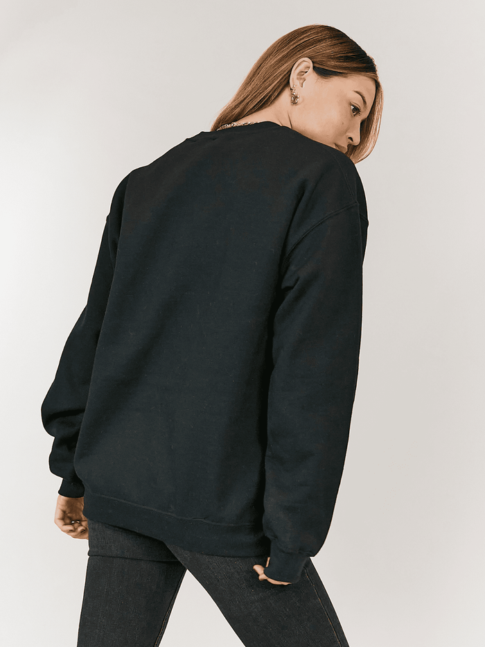 Kai Personalised Round Neck Star Sweater / Black - Style Cheat