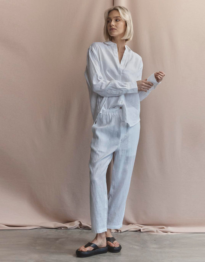 Katie Linen Shirt - White